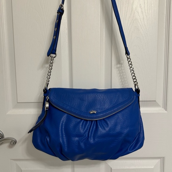Juicy Couture Handbags - Juicy Couture Cobalt Blue Crossbody - Fold Over Faux Leather Handbag